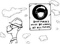 Dust mask sign